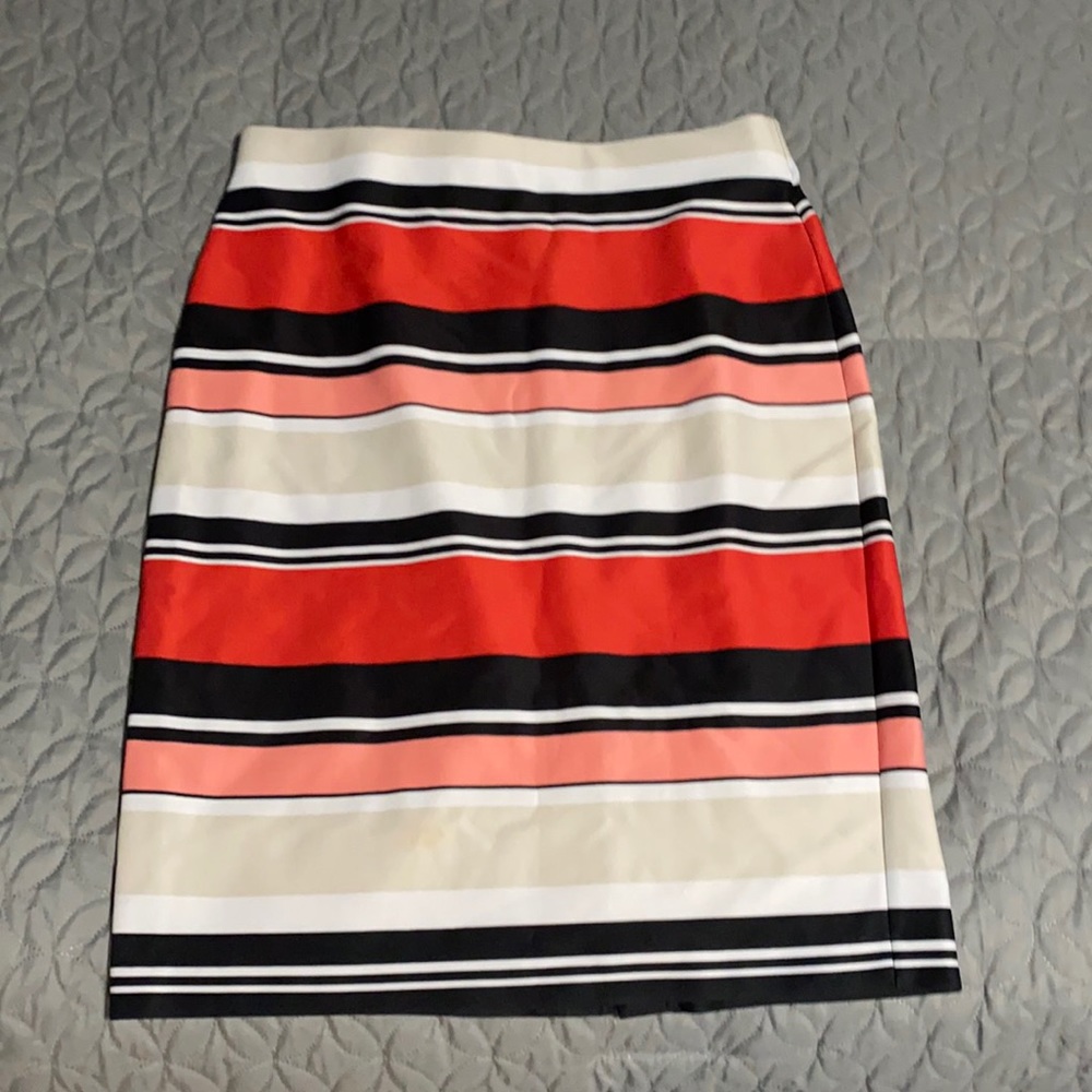 Striped pencil skirt